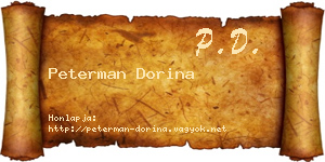 Peterman Dorina névjegykártya